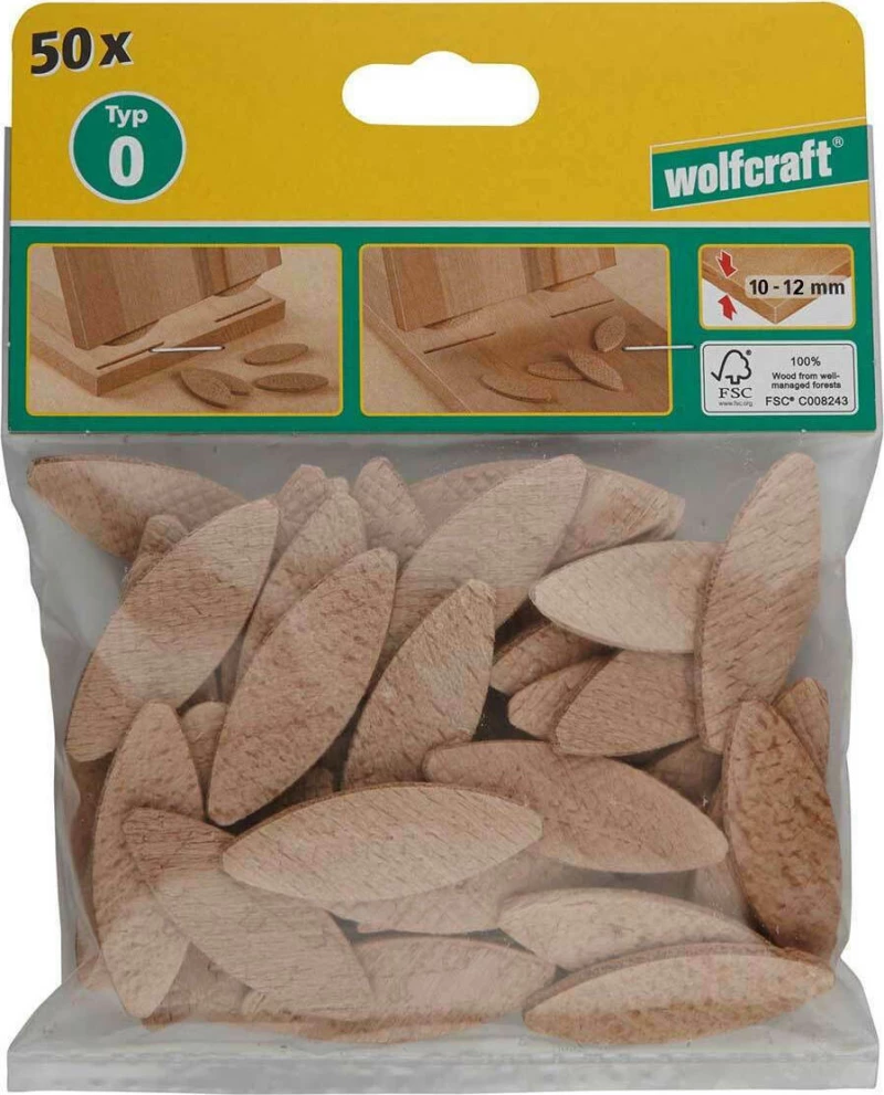 Wolfcraft Καβίλιες Μπισκότο No.0 2921000 50τμχ