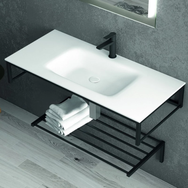 Karag Eloise 120 Ένθετος Νιπτήρας Πορσελάνης 120x46cm Λευκός