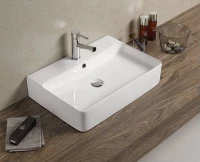 Tema New Strata 60 Επικαθήμενος Νιπτήρας Πορσελάνης 60.5x41.5cm Λευκός