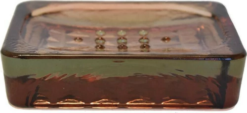 Plastona 016.5926DB19 Diamond Σαπουνοθήκη Επιτραπέζια Γυάλινη Καφέ