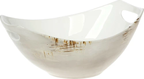 Cryspo Trio Φρουτιέρα Πορσελάνινη Country Beige 28x19x12cm