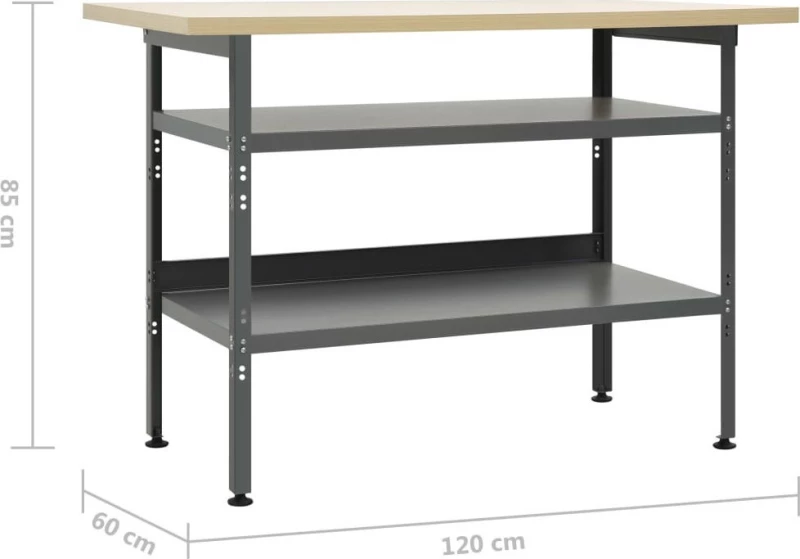 vidaXL 145344 Πάγκος Εργασίας 120x60x85cm