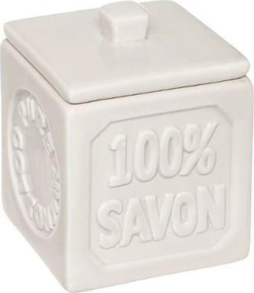 Plastona 07.116824 Θήκη για Βαμβάκι Επιτραπέζια Γυάλινη Λευκή