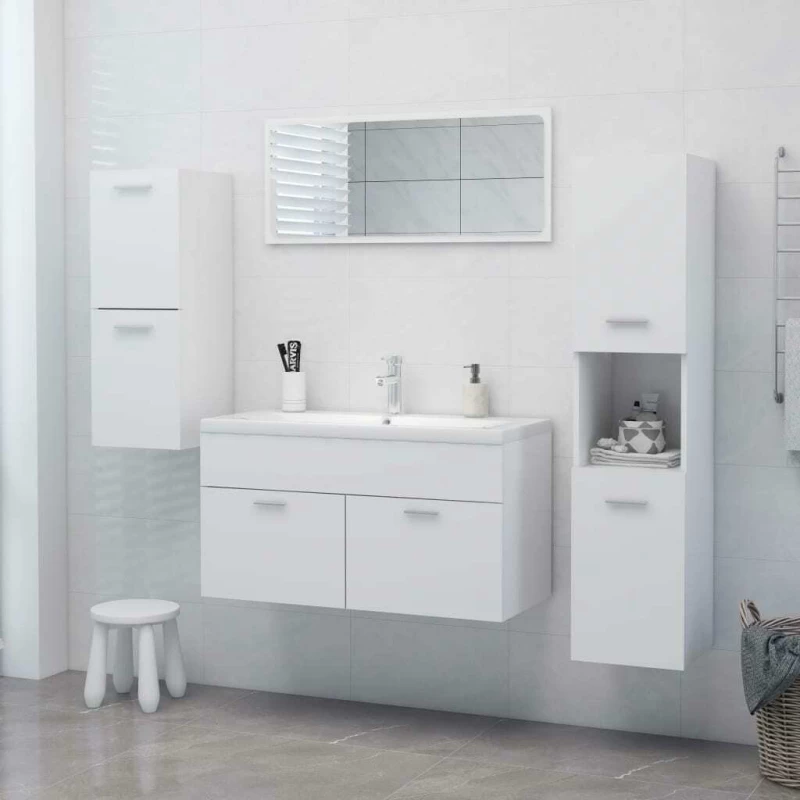 vidaXL 804988 Ντουλάπι Μπάνιου 30x30x80cm Λευκό