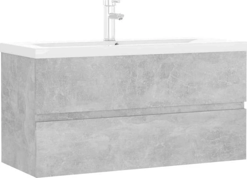 vidaXL 3071652 Πάγκος με Νιπτήρα 90x38.5x45cm Γκρι