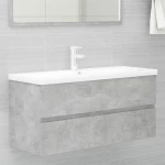 vidaXL 3071661 Πάγκος με Νιπτήρα 100x38.5x45cm Γκρι