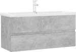 vidaXL 3071661 Πάγκος με Νιπτήρα 100x38.5x45cm Γκρι