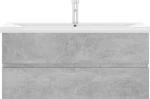 vidaXL 3071661 Πάγκος με Νιπτήρα 100x38.5x45cm Γκρι