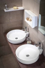 A&D Cupa Επικαθήμενος Νιπτήρας Πορσελάνης 44x52cm Λευκός