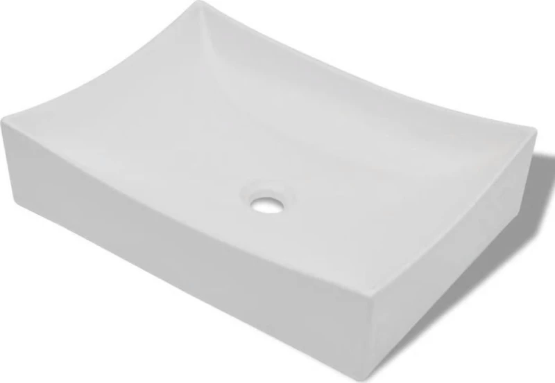 vidaXL 140700 Επικαθήμενος Νιπτήρας Κεραμικός 65.5x39cm Λευκός