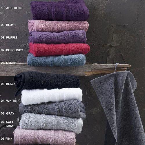 Rythmos Σετ Πετσέτες 3τμχ Laura 02 Soft Grey