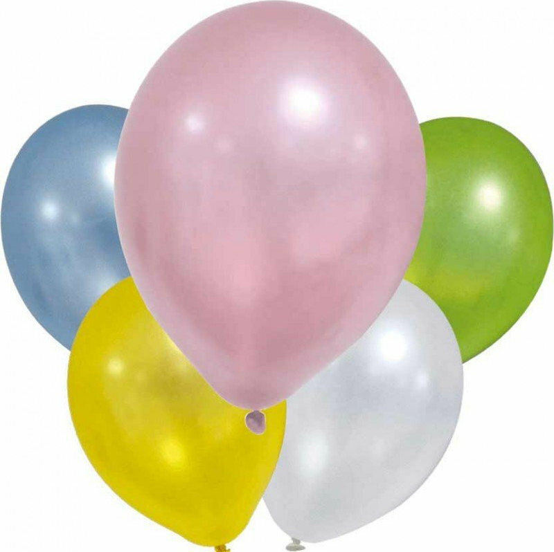 PROCOS Μπαλόνια Γενεθλίων Metallic Pastel Πολύχρωμα 30 Εκ.- 8Τμχ 088884