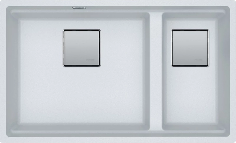 Franke Kubus 2 Kng 120 Υποκαθήμενος Νεροχύτης 76x46cm Polar White