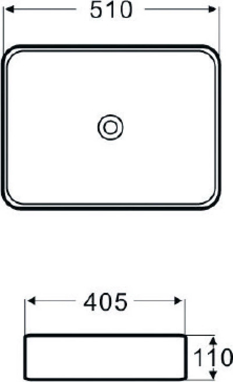 Karag LT 2178 Επικαθήμενος Νιπτήρας Πορσελάνης 51x40.5cm Λευκός