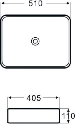 Karag LT 2178 Επικαθήμενος Νιπτήρας Πορσελάνης 51x40.5cm Λευκός
