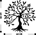 HomeMarkt Διακοσμητικό Τοίχου από Μέταλλο 60x1.5x60cm