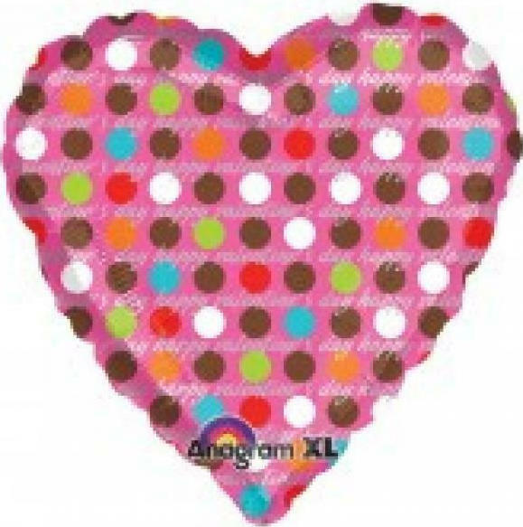 Μπαλόνι Καρδια Valentines Polka Dots
