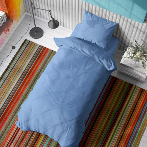 Dimcol Πάπλωμα Μονό Βαμβακερό 160x240 Solid Sky Blue