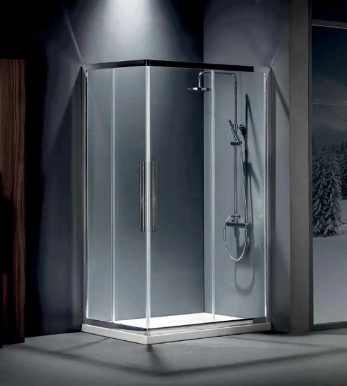 Devon Flow Corner Entry Καμπίνα Ντουζιέρας 80x80x195cm Clean Glass