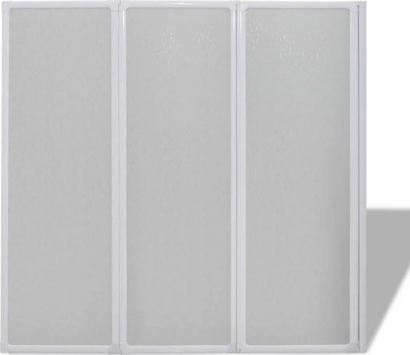 vidaXL 140785 Διαχωριστικό Μπανιέρας 141x132cm με 3 Πάνελ Πτυσσόμενα