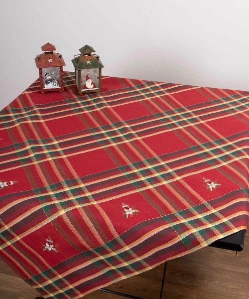 Silk Fashion 3190 Χριστουγεννιάτικο Τραπεζομάντηλο 180x180cm