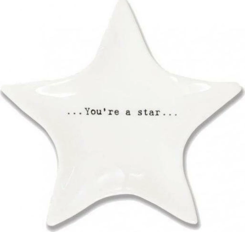 Synchronia Πιατάκι Αστέρι από Πορσελάνη 'You're a Star'