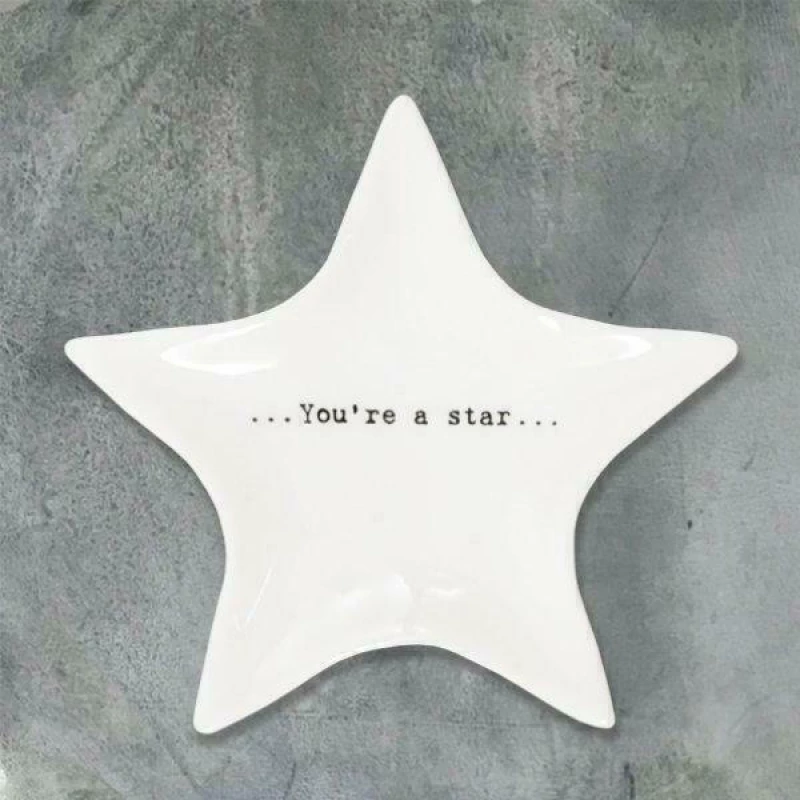 Synchronia Πιατάκι Αστέρι από Πορσελάνη 'You're a Star'