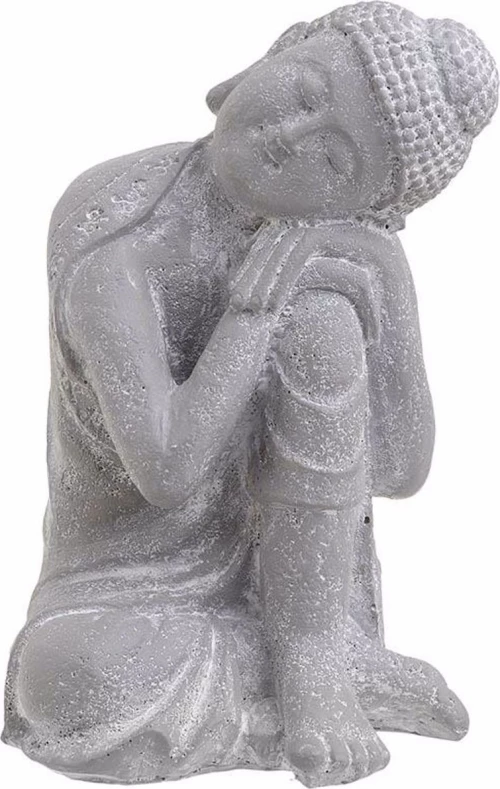 Inart Διακοσμητικός Βούδας Πολυρητίνης Grey 16x16x25cm