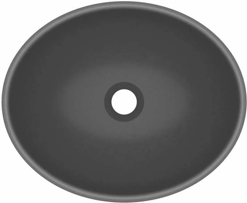 vidaXL 146928 Επικαθήμενος Νιπτήρας Κεραμικός 40x33cm Γκρι