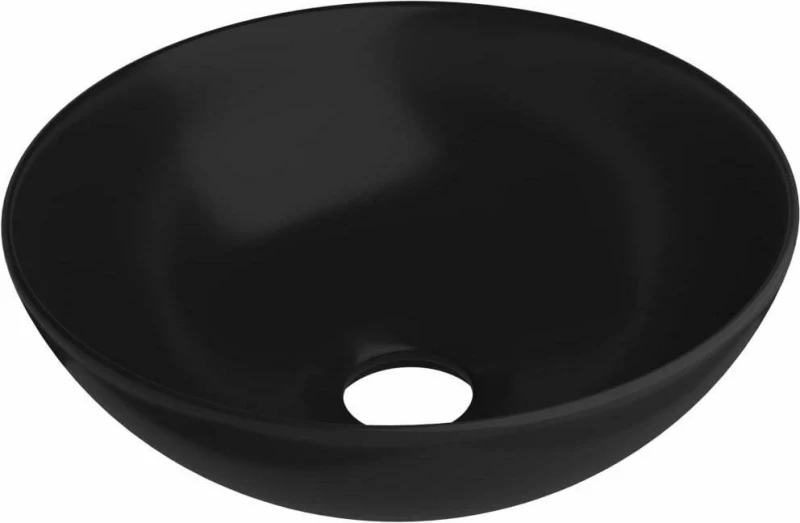 vidaXL 146986 Επικαθήμενος Νιπτήρας Κεραμικός 28x28cm Μαύρος