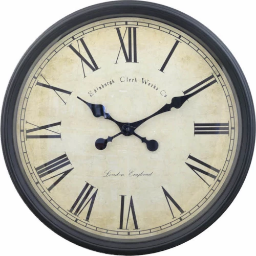 Ρολόι Τοίχου Black Ξύλινο 50cm