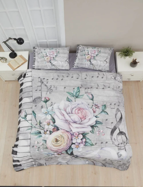 Viopros Σετ Σεντόνια Υπέρδιπλα με Λάστιχο 160x200x25 Μελωδία 4τμχ