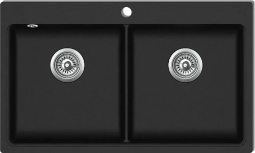 vidaXL 141675 Ένθετος Νεροχύτης 86x51cm Black