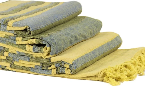 Silk Fashion Σετ Ριχτάρια 3τμχ Kerala Κίτρινο - Πράσινο 2