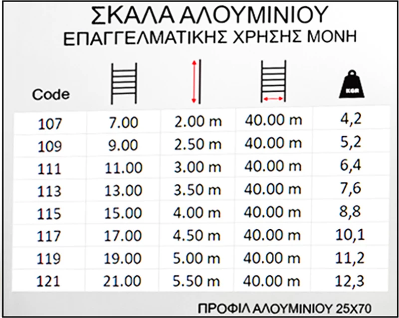Pankoskal 109 Σκάλα Αλουμινίου 9