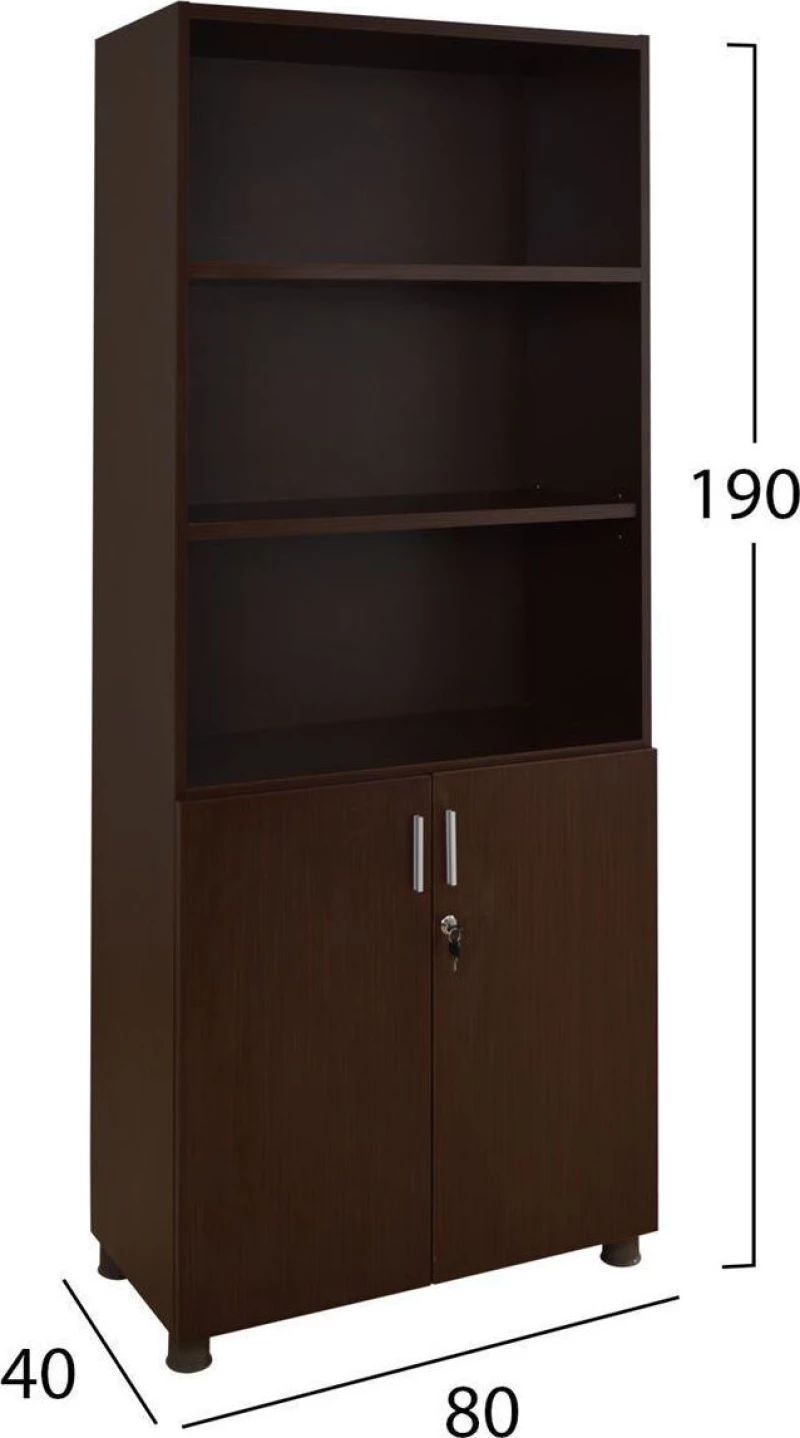 Βιβλιοθηκη Γραφειου Επαγγελματικη Wenge Hm2055.12 80Χ40Χ190Υ Εκ.