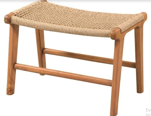 Σκαμπό με μασίφ ξύλο 60 x 35 cm JK 122379