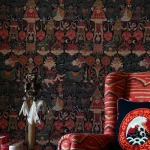 Ταπετσαρία Yama Dharmaraja WP20451 Red-Brown-Green MindTheGap 52x300cm