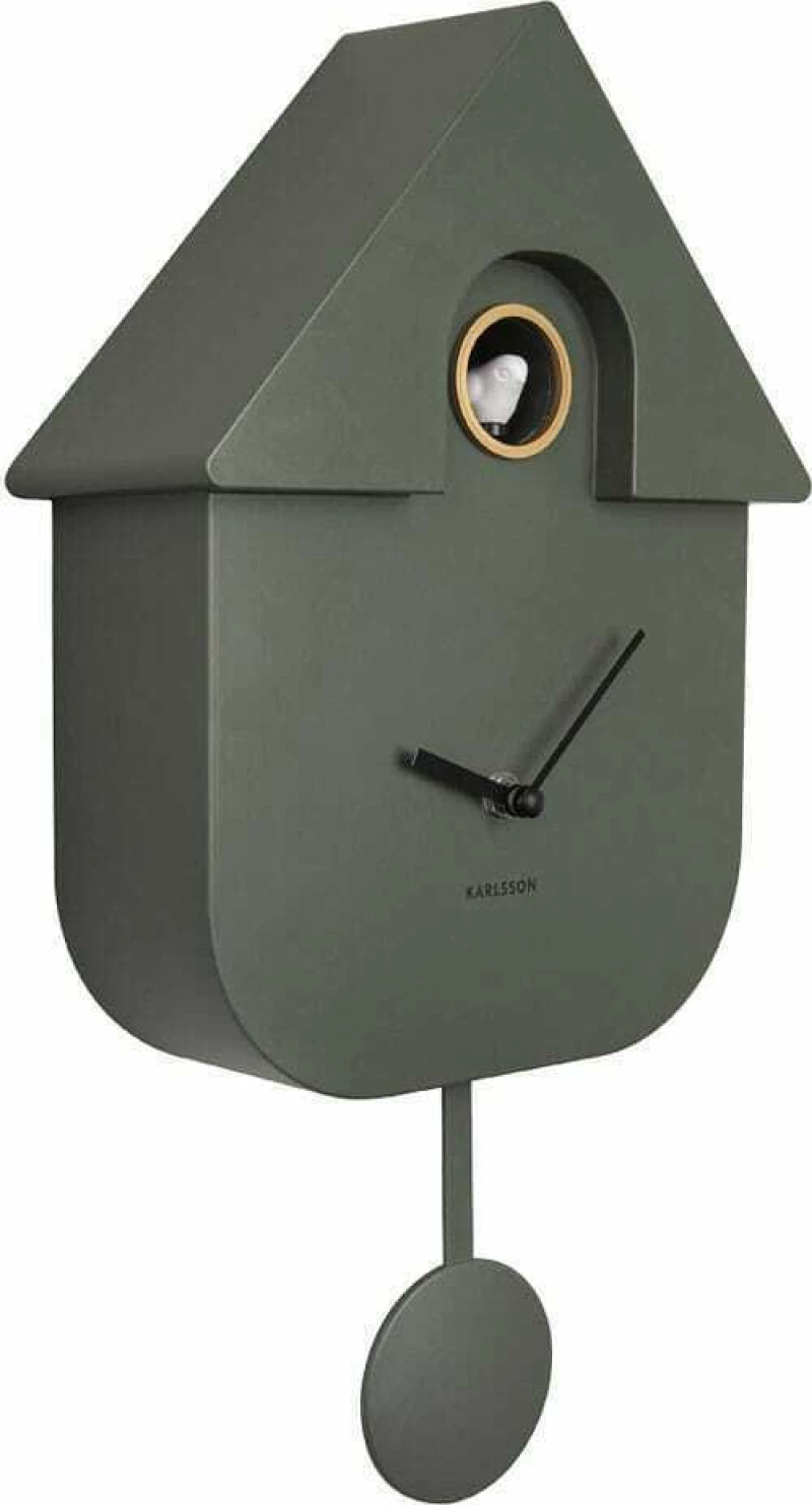 Karlsson Ρολόι Τοίχου Modern Cuckoo Πράσινο Πλαστικό 21.5x41cm