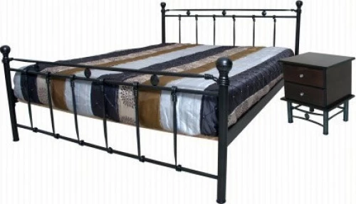 Κόμπος 1 Κρεβάτι Υπέρδιπλο Μεταλλικό 160x200cm