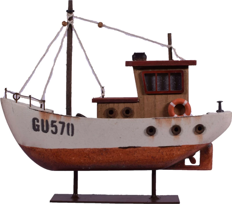 SP Souliotis Vintage Διακοσμητικό Καράβι Ξύλινο 26x4x22cm