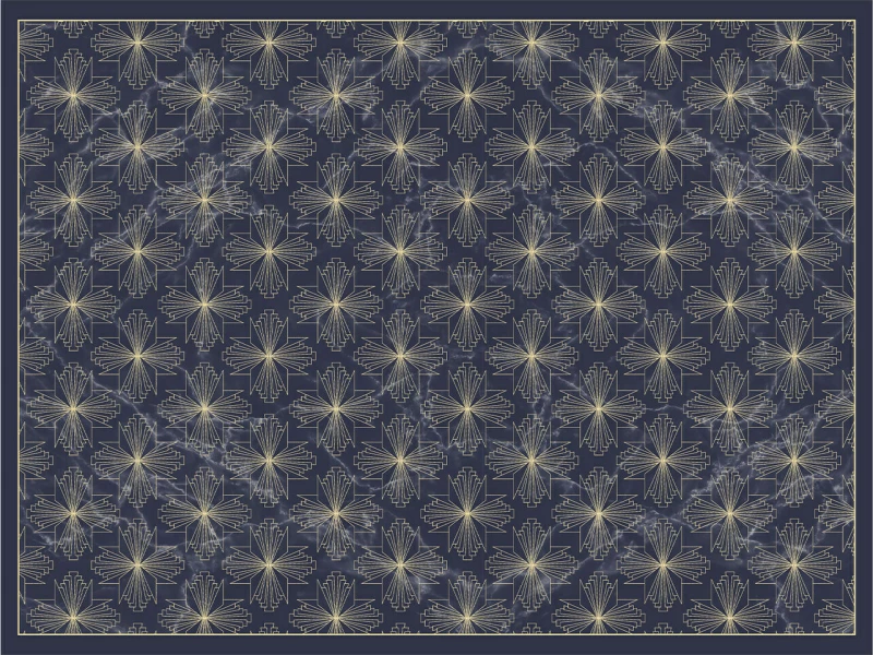 Contento Matteo Σουπλά Βινυλίου 40x30 Art Nouveau Stars - Μπλε