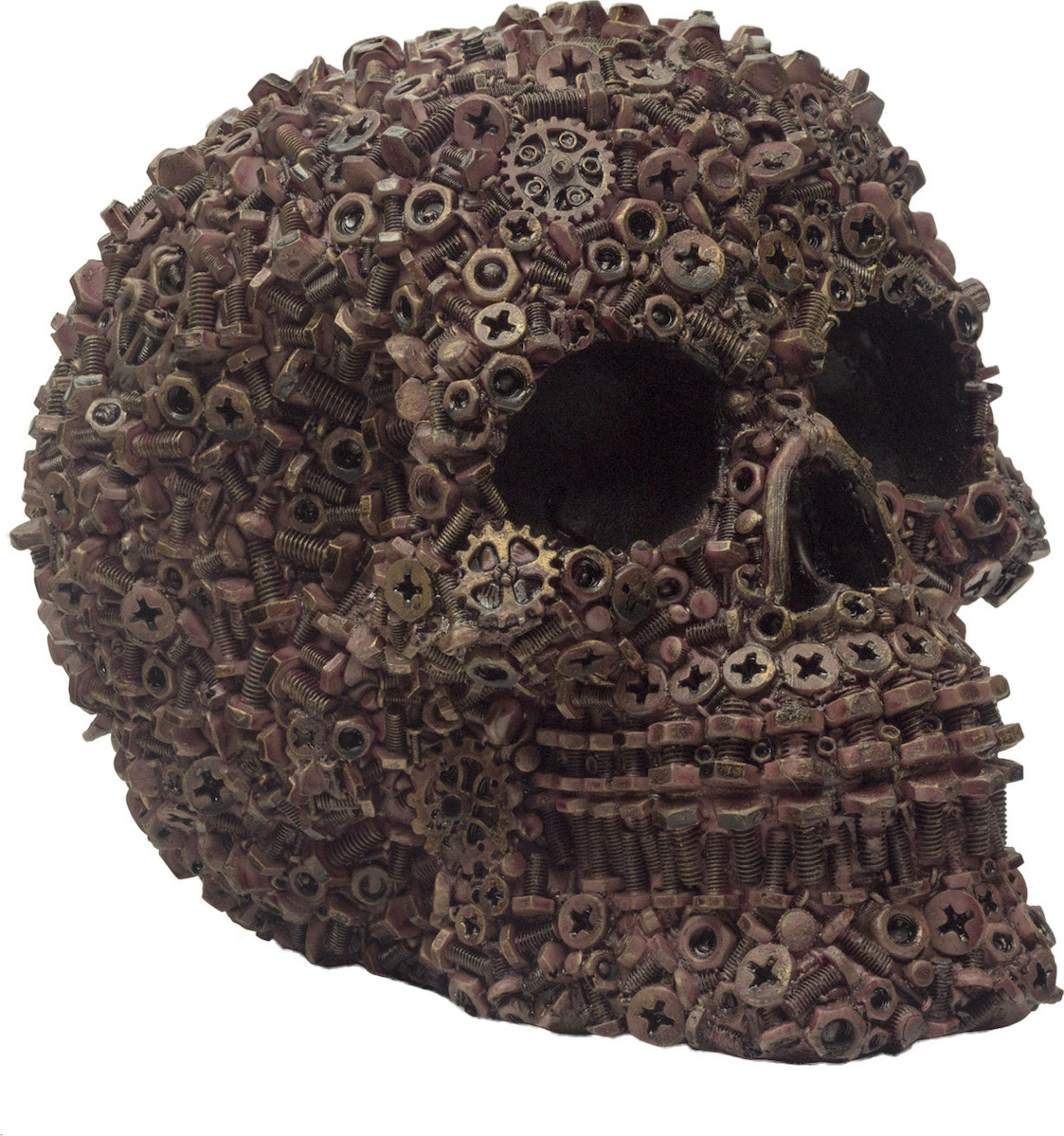 Διακοσμητική νεκροκεφαλή διακοσμημένη με βίδες