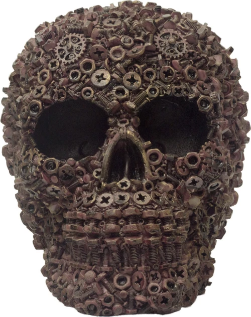 Διακοσμητική νεκροκεφαλή διακοσμημένη με βίδες