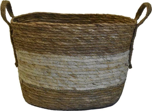 Plastona Διακοσμητικό Καλάθι Εκρού/ Καφέ 38x30cm