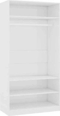 Ντουλάπα Δίφυλλη Λευκή 100x50x200cm