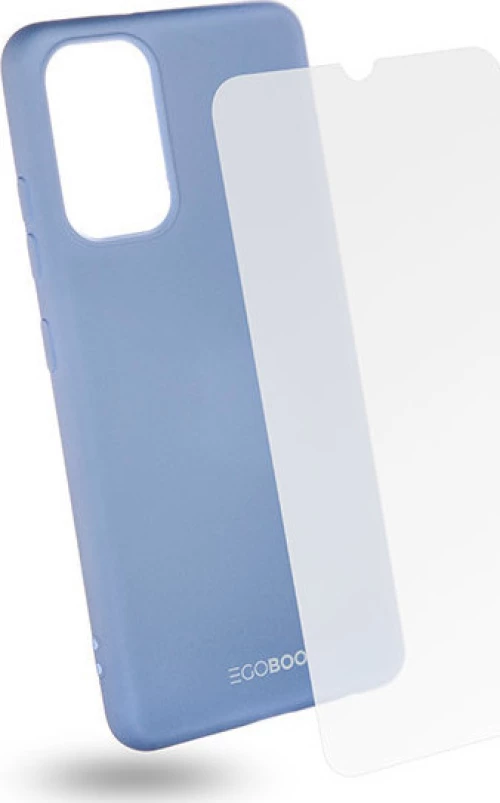 Egoboo Tempered Glass & Rubber Back Cover Σιλικόνης Light Violet (Galaxy A32 4G)