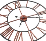 vidaXL Ρολόι Τοίχου Μεταλλικό 58cm