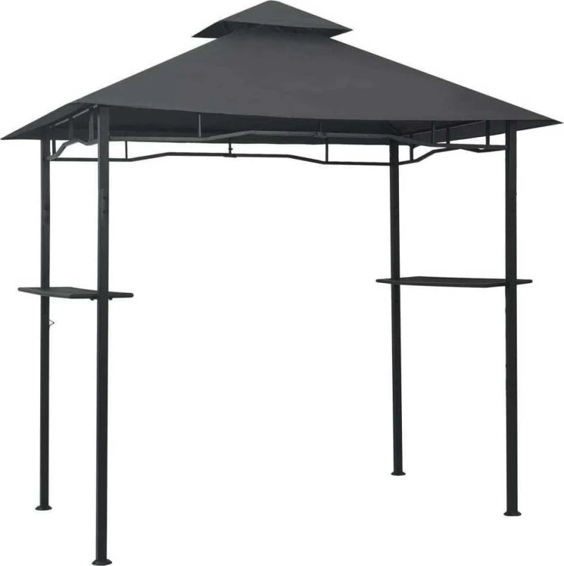 Κιόσκι Ψησταριάς Ανθρακί 240 x 150 x 255 εκ. Ατσάλινο
