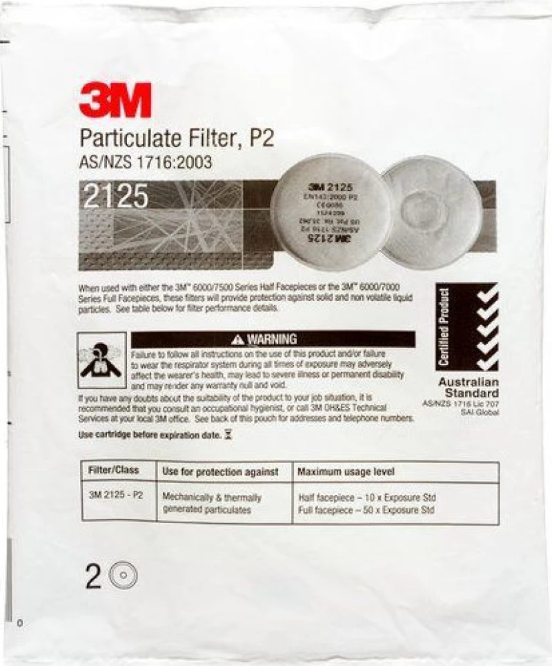 3M 2125 Φίλτρα Μάσκας 2τμχ